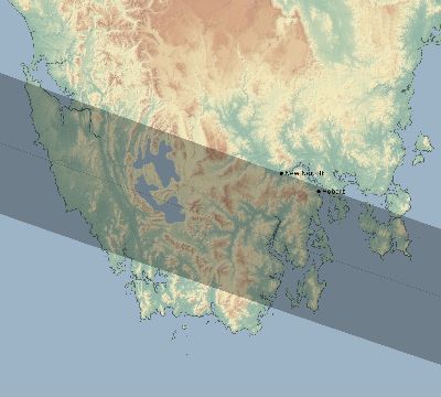 Map of the eclipse path across Australia on 02/04/1981