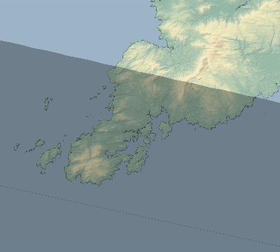 Map of the eclipse path across New Zealand on 02/04/1981