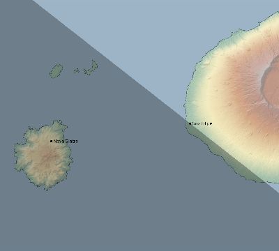 Map of the eclipse path across Cape Verde on 12/04/1983