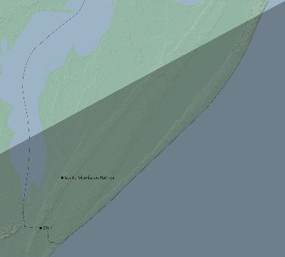 Map of the eclipse path across Brazil on 06/30/1992