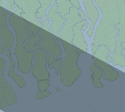Map of the eclipse path across Bangladesh on 10/24/1995