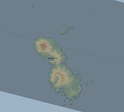 Map of the eclipse path across Indonesia on 10/24/1995