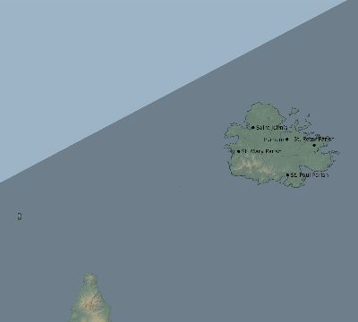 Map of the eclipse path across Antigua and Barbuda on 02/26/1998