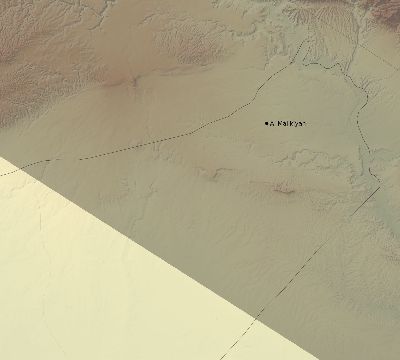 Map of the eclipse path across Syria on 08/11/1999