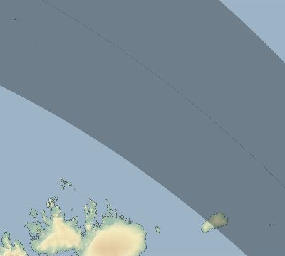 Map of the eclipse path across Svalbard and Jan Mayen on 08/01/2008