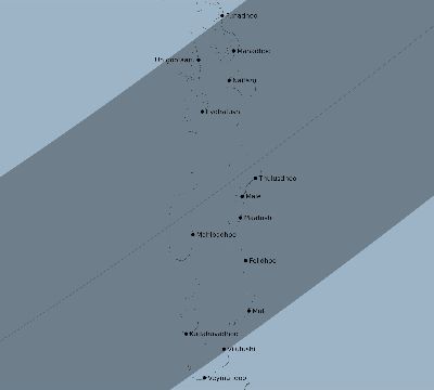 Map of the eclipse path across Maldives on 01/15/2010