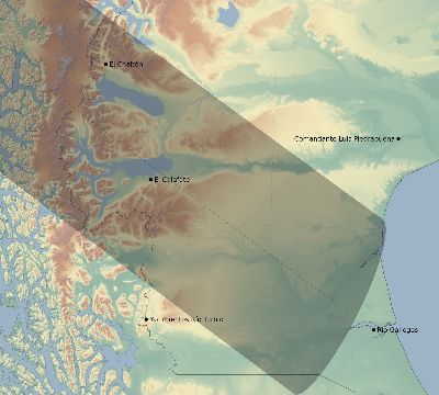 Map of the eclipse path across Argentina on 07/11/2010
