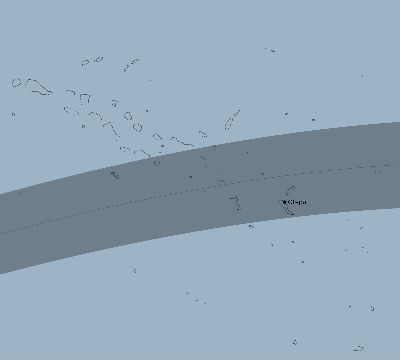 Map of the eclipse path across French Polynesia on 07/11/2010
