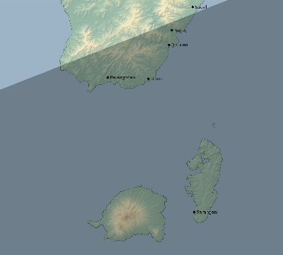Map of the eclipse path across Philippines on 12/26/2019