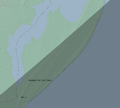 Map of the eclipse path across Brazil on 02/06/2027