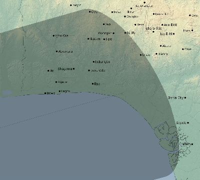 Map of the eclipse path across Nigeria on 02/06/2027