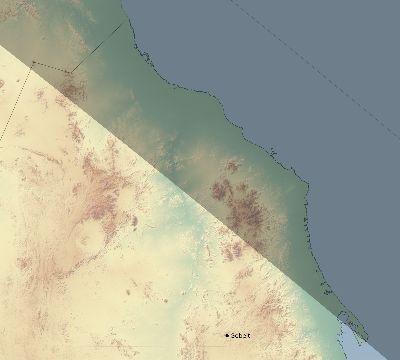 Map of the eclipse path across Sudan on 08/02/2027