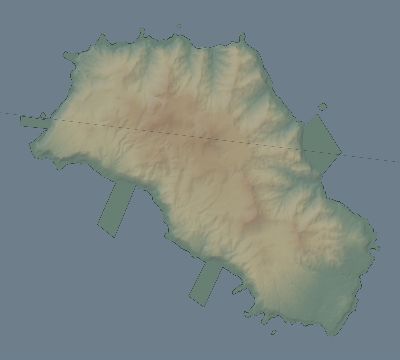 Map of the eclipse path across Saint Helena, Ascension and Tristan da Cunha on 09/12/2034