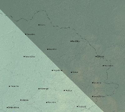 Map of the eclipse path across Lithuania on 06/21/2039