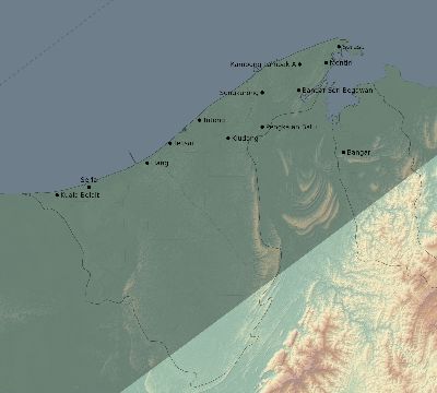 Map of the eclipse path across Brunei on 04/20/2042