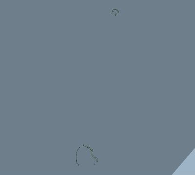 Map of the eclipse path across French Polynesia on 02/16/2045
