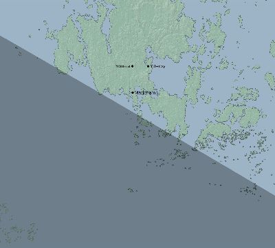 Map of the eclipse path across Åland Islands on 06/11/2048
