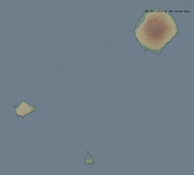 Map of the eclipse path across Saint Helena, Ascension and Tristan da Cunha on 12/05/2048