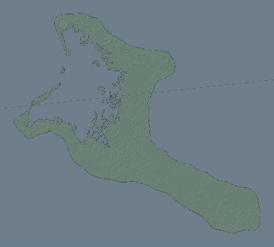 Map of the eclipse path across Kiribati on 03/30/2052