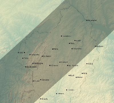 Map of the eclipse path across Benin on 04/30/2060