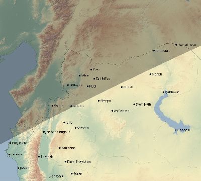 Map of the eclipse path across Syria on 04/30/2060