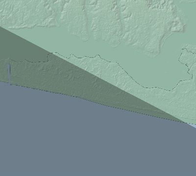 Map of the eclipse path across Ghana on 10/24/2060