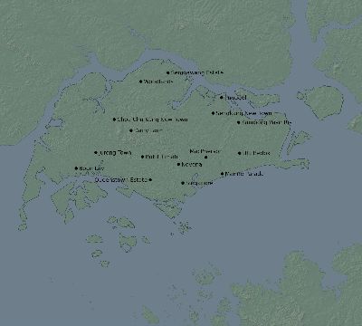 Map of the eclipse path across Singapore on 02/28/2063