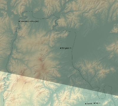 Map of the eclipse path across North Korea on 08/24/2063