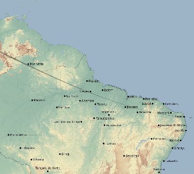 Map of the eclipse path across Brazil on 12/06/2067