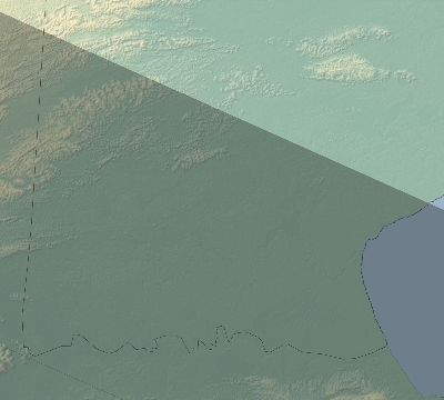 Map of the eclipse path across Belize on 12/06/2067