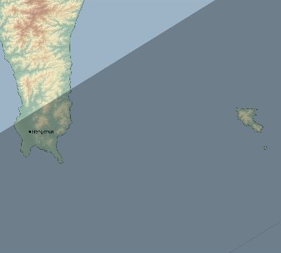 Map of the eclipse path across Taiwan on 04/11/2070
