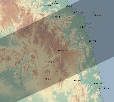 Map of the eclipse path across Vietnam on 04/11/2070