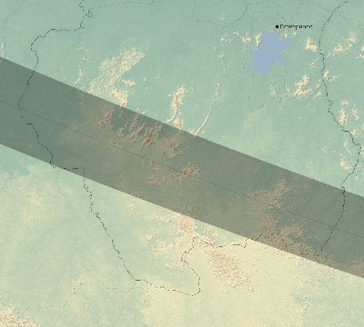 Map of the eclipse path across Suriname on 09/23/2071