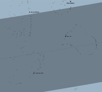 Map of the eclipse path across Maldives on 01/27/2074