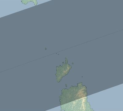 Map of the eclipse path across India on 07/24/2074