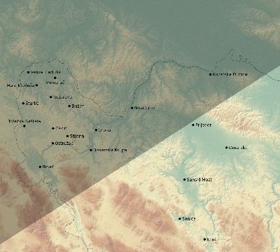 Map of the eclipse path across Bosnia and Herzegovina on 07/13/2075