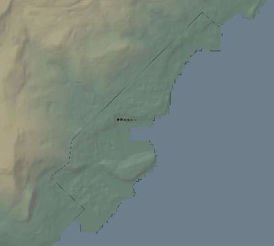 Map of the eclipse path across Monaco on 07/13/2075