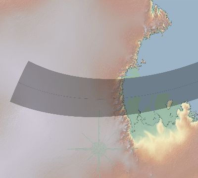 Map of the eclipse path across Antarctica on 10/24/2079