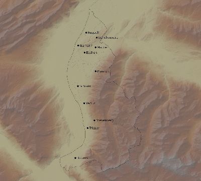 Map of the eclipse path across Liechtenstein on 09/03/2081