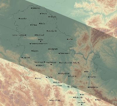 Map of the eclipse path across Serbia on 09/03/2081