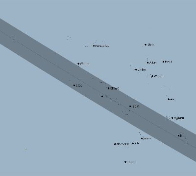 Map of the eclipse path across Marshall Islands on 06/22/2085