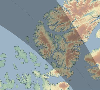 Map of the eclipse path across Canada on 09/23/2090