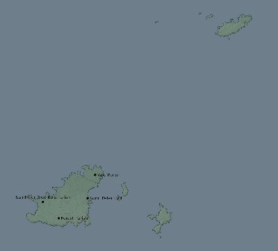 Map of the eclipse path across Guernsey on 09/23/2090