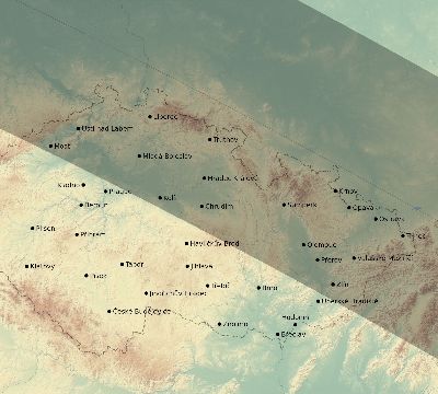Map of the eclipse path across Czechia on 07/23/2093