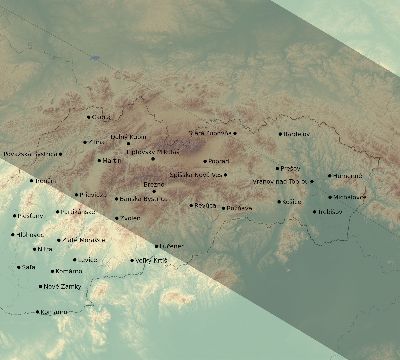 Map of the eclipse path across Slovakia on 07/23/2093