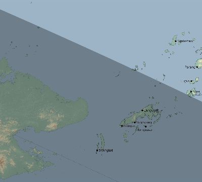 Map of the eclipse path across Philippines on 11/15/2096