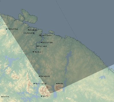 Map of the eclipse path across Russia on 05/11/2097