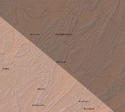 Map of the eclipse path across Burundi on 09/04/2100