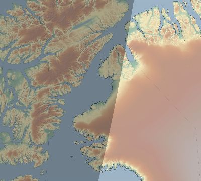 Map of the eclipse path across Greenland on 07/15/2102