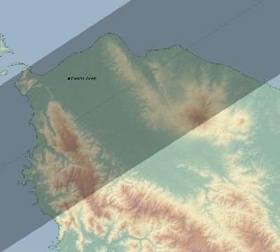 Map of the eclipse path across Indonesia on 12/29/2103